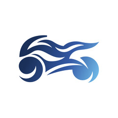 Logo design of an abstract motorcycle, using geometric or stylized shapes to represent speed, adventure, and freedom with a modern twist.

