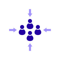 Icon a meeting point, isolated against a clean background.