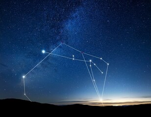 also known as the big dipper with the star polaris the north star clearly visible
