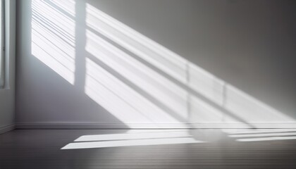 Obraz premium light and shadow play in a white room