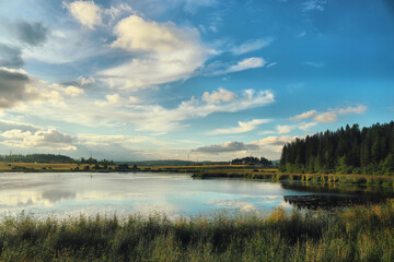 clouds over the river
