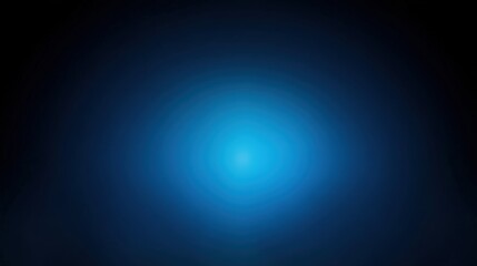 Beautiful Dark Blue to Black Gradient Background with a Bright Central Luminous Spot Creating an Appealing Radial Effect for Artistic Use and Design
