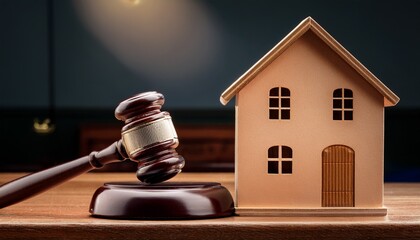 legal home ownership courtroom real estate still life