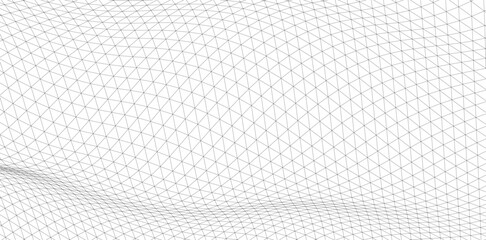 Abstract Wireframe Waves - Futuristic Geometric Mesh Background - Vector Illustration