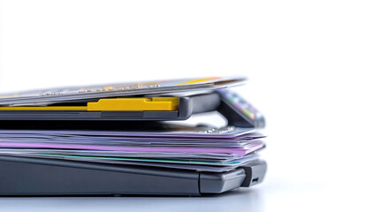 Point of Sale machine with cards