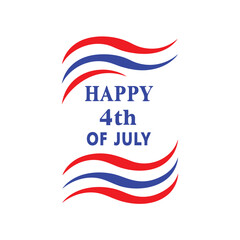 4th of July Typography Vector Art | Patriotic T-Shirt Design and Independence Day Text Illustration