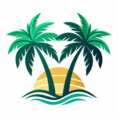 palm trees vector illustration