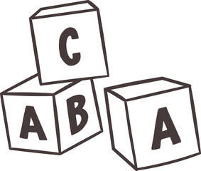 Sketch Line ABC Cubes Toys