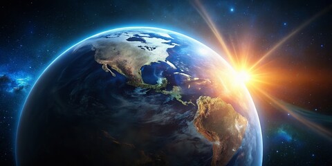 Glowing Earth in Cosmic Darkness: Stunning Space Photography