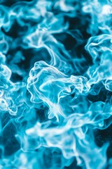 Vibrant Blue Flames Dance with Intensity, Creating an Abstract Fire Background with Copy Space