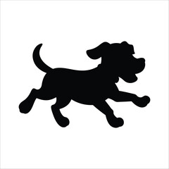Dog silhouette vector illustration, Silhouette of a Dog