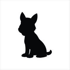 Dog silhouette vector illustration, Silhouette of a Dog