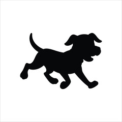 Dog silhouette vector illustration, Silhouette of a Dog