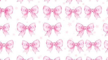 Watercolor pink holiday bow