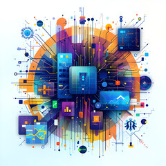 abstract technology background vector illustration