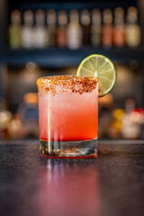 alcohol at the bar