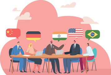 International politic diplomacy meeting conference