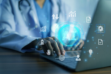 Data analytics tools help doctors analyze trends in patient outcomes and population health.
