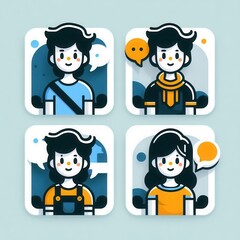 Fototapeta premium Engaging digital character designs creative studio graphic art modern environment vibrant concept