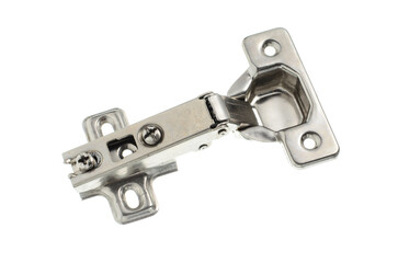 Cabinet Hinge Silver Isolated on White