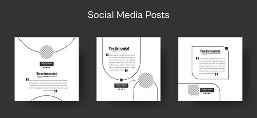 Creative Customer feedback, testimonial, and social media post 