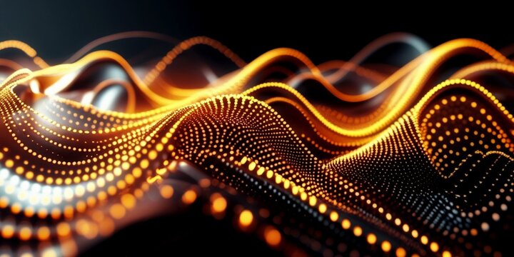 abstract wavy gradient pattern with golden lith color