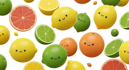 Colorful Citrus Fruit Stack