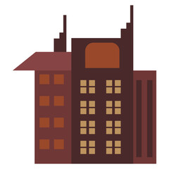 Naklejka premium City Building Illustration