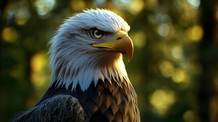 Obraz premium A realistic digital painting of a neon eagle, glowing vibrantly with futuristic lighting effects.Concepts : Futurism, cyberpunk, technology, digital art, night glow, creativity, neon aesthetics, gamin