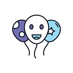 Balloons  Vector icon