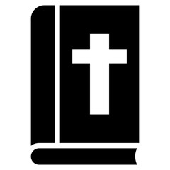 Obraz premium Minimalist Glyph Holy Bible Icon