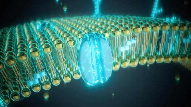 Conceptual animation of the cell plasma membrane