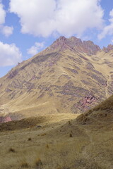 Hiking the Hidden Inca trail in the beautiful and dramatic Andes Mountains of Peru