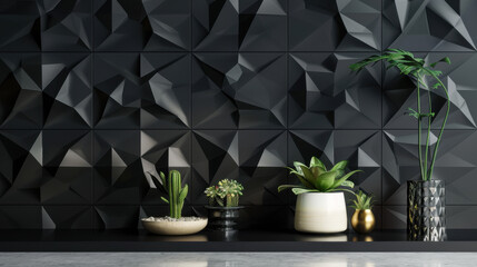 black abstract geometric background