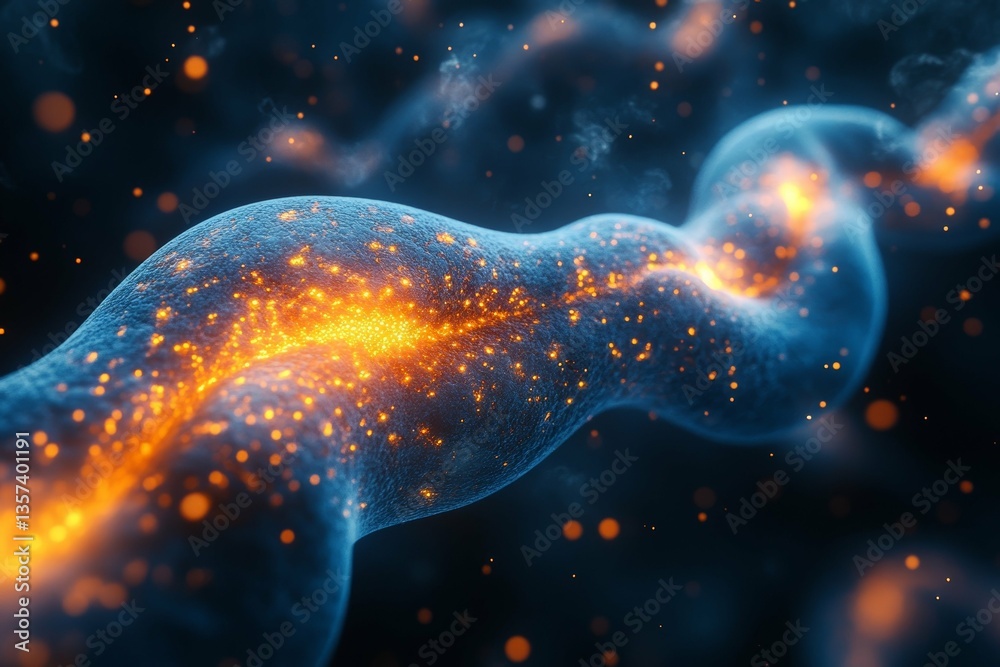 Canvas Prints abstract glowing particles in motion