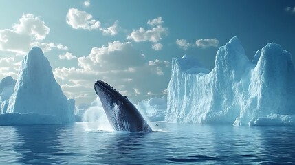 Breathtakingly Beautiful Image of a Killer Whale in Calm Arctic Waters with Perfect Symmetry Captured