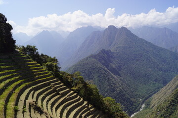 The stunning Winay Wayna Inca Temple on the Inca Trail to Machu Picchu