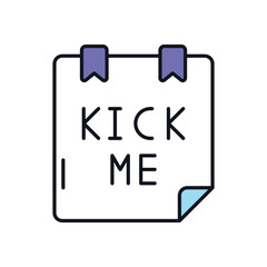 Kick Me Vector icon