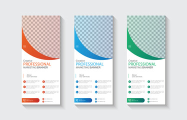 Creative business corporate roll-up banner design, roll-up banner, x banner, vertical ad, template, Retractable banner stand, Marketing strategy, Creative agency, Marketing team, Marketing plan, Adver