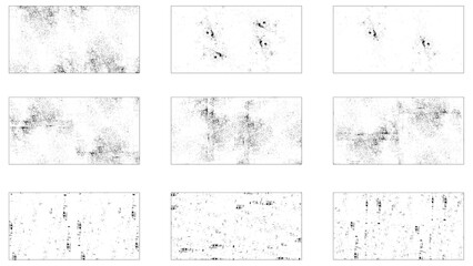 Dirty borders collection on white background. Design elements for banner, poster, flyer, invitation, card, social networks, blog posts, stories.
