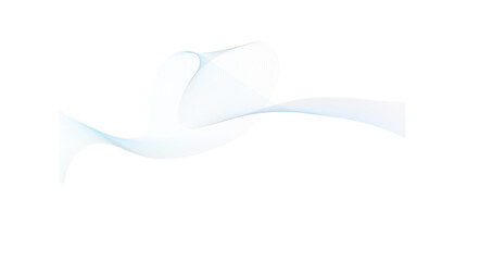 Dynamic sound wave isolated on white background. Musical particle pulsing. Blue energy flow concept. 