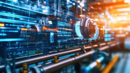 Obraz premium Userfriendly interface for hydrogen generator with smart analytics and touch controls