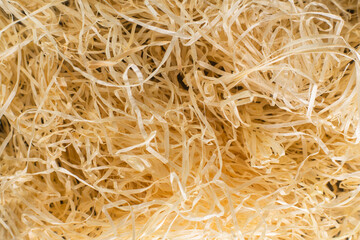 fine wood shavings close up