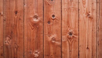 Obraz premium Warm Reddish Rustic Cedar Wood Background Texture with Knots - High-Resolution Image