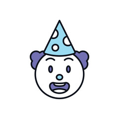 Clown Face Vector icon