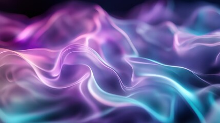 Obraz premium Ethereal flowing surface in tranquil hues delicate organic form abstract design artistic motion pastel backdrop vibrant color