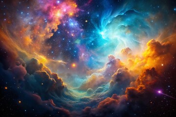 Fototapeta premium Low Light Cosmic Nebula: Free Clip Art Space Background