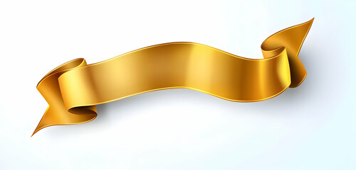 Elegant golden ribbon design ideal for invitations, awards, or announcements, adding a touch of luxury to your projects.