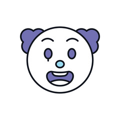 Comedian Face Vector icon
