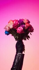 Scifi alien world concept with organic camera flowers